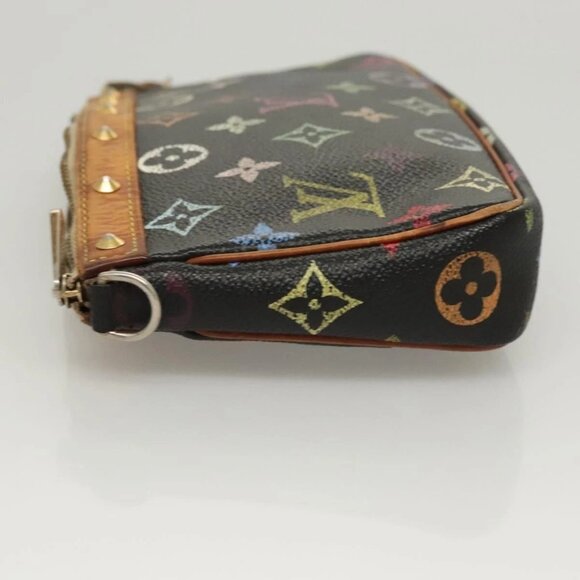 LOUIS VUITTON Monogram Multicolor Pochette Accessoires Black M92648 Auth 123447 - Picture 8 of 16